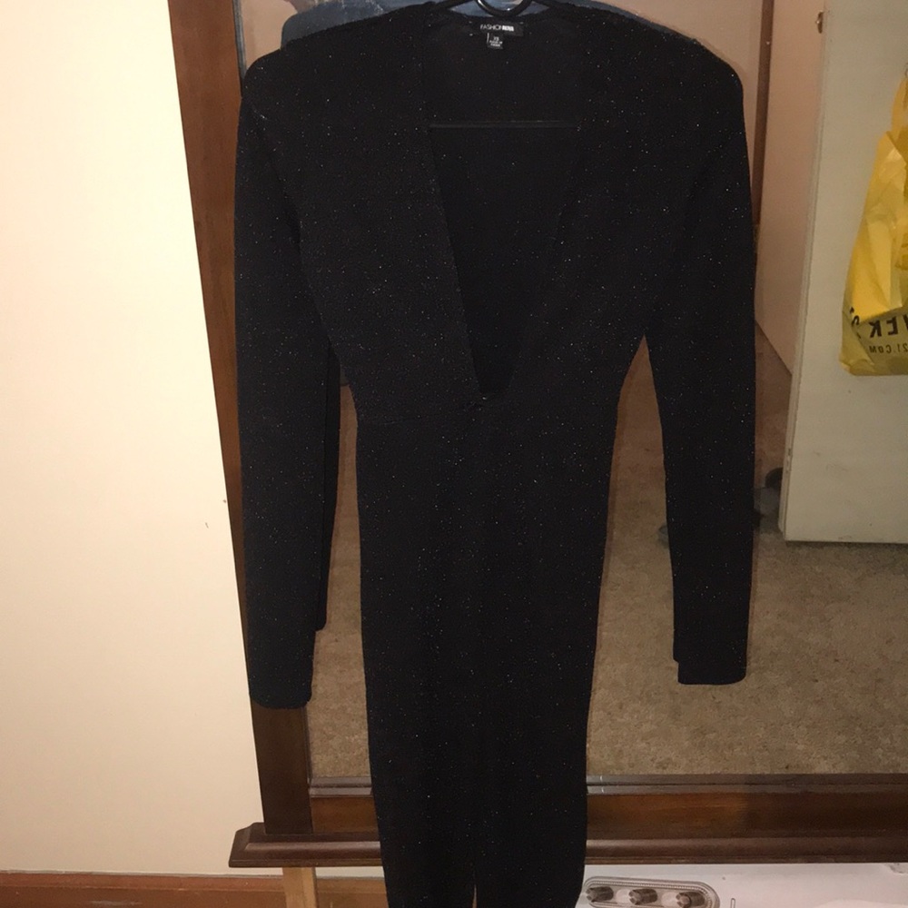 Black sparkly bodysuit